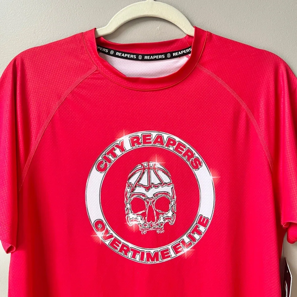 Overtime Elite City Reapers T-shirt Youth Large New NWT Red Basketball Fan Shirt